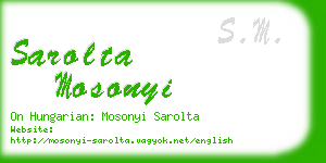 sarolta mosonyi business card